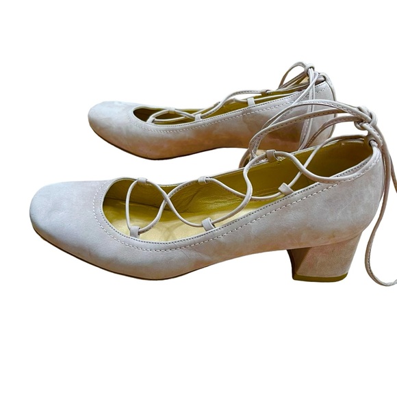 Stuart Weitzman Cordon Lace Up Suede Pumps - Picture 6 of 11